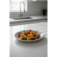 6'lı Ellips Oval Kayık Tabak 36CM Dijital Valeria-A Rinart