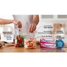 Leva Kilitli Buzdolabı Poşeti Orta Boy 19X25 cm 10 Lu 3 Pk Top 30 Tek