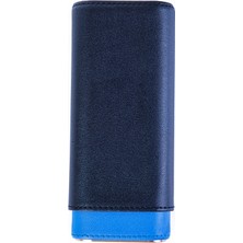 Cohiba Mavi-Siyah Üçlü Deri Puro Kılıfı