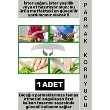 Wintoup #mutfak Hafif Kompakt Her Parmak Tipine Uyumlu Mutfak Yemek Hazırlık Et Balık Soğan Meyve Sebze Hızlı Kesme Dilimleme Doğrama Paslanmaz Çelik Parmak Koruyucu Güvenlik Aparatı