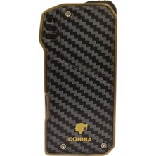 Cohiba Soft Flame Karbon Desenli-Bakır Metal Pipo Çakmağı - TR7875