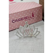 Cinderella Lotus Çiçeği Tasarım Prenses Kraliçe Doğum Günü Tacı - Düğün Nikah Kız Çocuk Bebek Saç Topuz Tokası