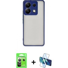 Pileli Store Pilelistore™ Redmi Note 13 Pro 5g Kılıf Ahenk Çizgi Serisi - Siyah 3D Antistatik Cam Ekran Koruyucu + Raze Metal Kamera Lens - Gs
