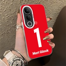 HONTINGA Vivo V50 Lite ile Uyumlu Kılıfı Silikon Kenar Sert Arka Düşüme Önleyici Basitlik Anti Düşme Kamera Korumali Dünya Kupası 1 Numara Mert Günok Desen Telefon Kılıfı K1-1204