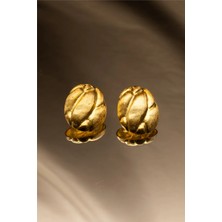 Kintsugi Pirinç Altın Kaplama Küpe
