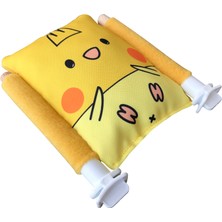 Kuş Arkadaşım Yumuşak Dinlenme Yastığı Sarı Çift Taraflı Kuş Yatağı 12 cm x 11 cm Konforlu ve Eğlenceli
