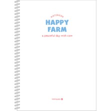 Morning Glory 2000 Çizgili Defter 25,2X17,8 cm Happy Farm 10230-88607