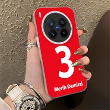 HONTINGA Vivo X300 Pro ile Uyumlu Kılıfı Silikon Kenar Sert Arka Düşüme Önleyici Basitlik Anti Düşme Kamera Korumali Dünya Kupası 3 Numara Merih Demiral Desen Telefon Kılıfı K1-1206