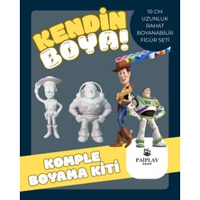 Paiplay Oyuncak Hikayesi(Toy Story) Buzz ve Kovboy Woody - Boyama Seti ve Buzz&woody Figürü 10 cm