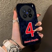HONTINGA Vivo X200 Pro ile Uyumlu Kılıfı Silikon Kenar Sert Arka Düşüme Önleyici Basitlik Anti Düşme Kamera Korumali Dünya Kupası 4 Numara Samet Akaydın Desen Telefon Kılıfı K1-1207