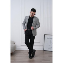 Dupont Erkek Keten Blazer Ceket Slim Fit Yazlık Nefes Alabilir