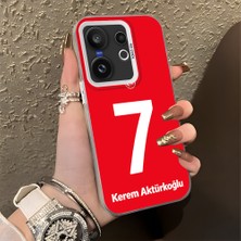 HONTINGA Vivo X200 Fe ile Uyumlu Kılıfı Silikon Kenar Sert Arka Düşüme Önleyici Basitlik Anti Düşme Kamera Korumali Dünya Kupası 7 Numara Kerem Aktürkoğlu Desen Telefon Kılıfı K1-1210