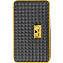 Cohiba Limitli Üretim Dahili Çakmak Kesici Dijital Nem Ölçerli Siyah Puro Taşıma Çantası - Seyahat Humidoru - TR8840