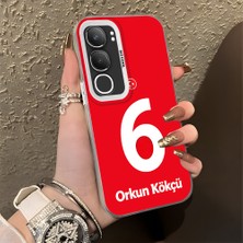 HONTINGA Vivo Y19S ile Uyumlu Kılıfı Silikon Kenar Sert Arka Düşüme Önleyici Basitlik Anti Düşme Kamera Korumali Dünya Kupası 6 Numara Orkun Kökçü Desen Telefon Kılıfı K1-1209