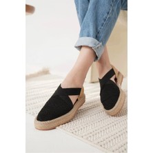 modaiconu Kadın Siyah Espadril Ayakkabı TR19MY01A