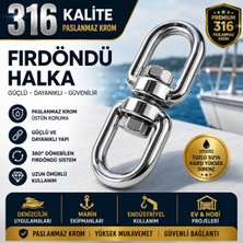 Marinox 316 Kalite Paslanmaz Krom Fırdöndü Halka – Ağır Hizmet Tipi Döner Halka – Denizcilik & Endüstriyel Kullanım
