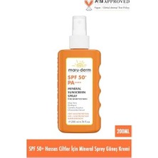 Skygo Maru.derm Spf 50+ Hassas Ciltler Için Mineral Vücut Güneş Kremi Spreyi 200 ml