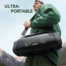 Skygo By Motion Boom Plus Kablosuz Bluetooth Hoparlör, 80W Ses, IP67 Suya Dayanıklılık, 20 Saate Varan Şarj, Siyah, A3129