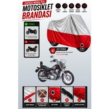 Cemku Twin Üst Gri - Alt Kırmızı Bisan Roadstar 250 Uyumlu Motor Brandası, Arka Çanta Uyumsuz
