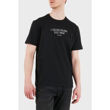 Calvin Klein % 100 Pamuk Regular Fit Bisiklet Yaka T Shirt LV14RF804GUB1 Erkek T Shirt LV14RF804G Ub1