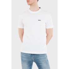 Boss Logolu % 100 Pamuk Regular Fit Bisiklet Yaka T Shirt Erkek T Shirt 50529941 100