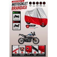 Cemku Twin Üst Gri - Alt Kırmızı Ktm 250 Adventure Uyumlu Motor Brandası, Arka Çanta Uyumsuz