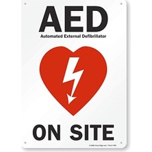Skygo Smartsign Tarafından"aed On Site" Işareti | 10" x 14" Plastik