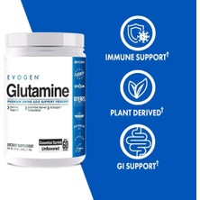 Evogen Nutrition Glutamine Recovery Amino Acid Supports Muscle Recovery 300 g