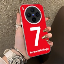 HONTINGA Vivo X300 ile Uyumlu Kılıfı Silikon Kenar Sert Arka Düşüme Önleyici Basitlik Anti Düşme Kamera Korumali Dünya Kupası 7 Numara Kerem Aktürkoğlu Desen Telefon Kılıfı K1-1210