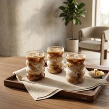 Skygo Borosilikat Cam Bardak, 300 ml Geniş Kapasite, Isıya Dayanıklı Yapı, Makinede Yıkanabilir, Ev Ofis Restoran Için Uygun Boğumlu Borosilikat Cam Çay Kahve Espresso Latte Sunum Bardağı