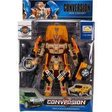 Sunman Sarı Hummer 1:24 Sesli ve Işıklı Dönüşebilen Robot 22 cm
