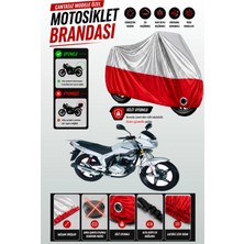 Cemku Twin Üst Gri - Alt Kırmızı Bisan Sunway Fks 125 Uyumlu Motor Brandası, Arka Çanta Uyumsuz