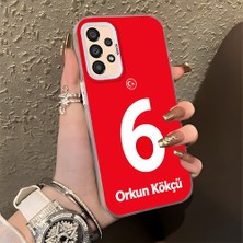 HONTINGA Samsung Galaxy A33 5g ile Uyumlu Kılıfı Silikon Kenar Sert Arka Düşüme Önleyici Basitlik Anti Düşme Kamera Korumali Dünya Kupası 6 Numara Orkun Kökçü Desen Telefon Kılıfı K1-1209