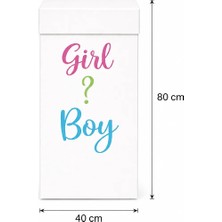 Yuşa Pack Bebek Cinsiyeti Belirleme Kutusu 40X40X80 cm