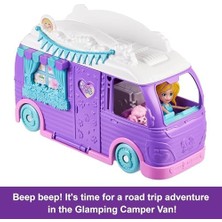 Skygo Polly Pocket™ Muhteşem Karavan Polly Muhteşem Karavan, Bebek ve Evcil Hayvan Oyun Seti, Kamp ve Yiyecek Temalı Aksesuarlar, Seyahat Oyuncağı JCC32
