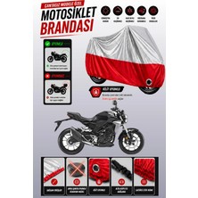 Cemku Twin Üst Gri - Alt Kırmızı Honda Cb 250 R Uyumlu Motor Brandası, Arka Çanta Uyumsuz