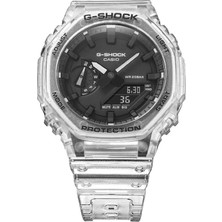 Casio G-Shock Erkek Kol Saati GA-2100SKE-7ADR 20 ATM Suya Dayanıklı Şeffaf Kordon ve Kronometre