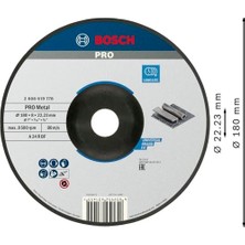 Skygo 1 x Pro Metal Uzun Ömürlü Zımpara Diski, Büyük Açılı Taşlama Makinesi ve 22,23 mm Delik (Çelik Için, Ø 180 Mm, Profesyonel Aksesuar, Büyük Açılı Taşlama Makinesi)