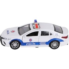 FY6238-12D Displayda Metal Çek Bırak Polis Arabası