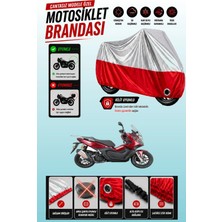 Cemku Twin Üst Gri - Alt Kırmızı Kanuni Seha 250 Uyumlu Motor Brandası, Arka Çanta Uyumsuz