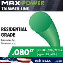 Skygo Maxpower 333880 Yuvarlak .80" Kırpma Ipi 2000&APOS; Yaklaşık 2,25 kg Makara