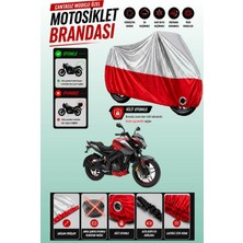 Cemku Twin Üst Gri - Alt Kırmızı Bajaj Pulsar Ns 200 Abs Uyumlu Motor Brandası, Arka Çanta Uyumsuz