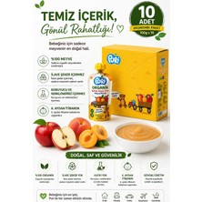 Organic Şeftalili Kayısılı Püresi 10’lu Paket 100G X10 %100 Organik Ilave Şekersiz