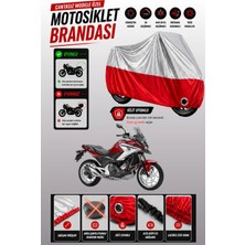 Cemku Twin Üst Gri - Alt Kırmızı Honda Nc 750 x Dct Uyumlu Motor Brandası, Arka Çanta Uyumsuz
