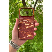 Glazef iPhone 17 Pro Max Deniz Dalgası Desenli Soft Dokulu Karbon Fiber Magsafe Kılıf