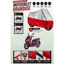 Cemku Twin Üst Gri - Alt Kırmızı Sym Jet x 125 Uyumlu Motor Brandası, Arka Çanta Uyumsuz
