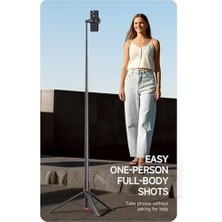 Skygo Ayarlanabilir Selfie Çubuğu 177CM - Otomatik Açılma, Çok Açı Ayarı, Kablosuz Uzaktan Kumanda, Alüminyum Gövde, 10M Mesafeden Fotoğraf Çekimi, Telefon Standı | TT01