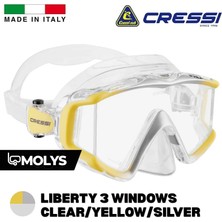 Cressi Lıberty 3 Wındows Mask Clear Yellow/sılver