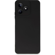 TKÇ Realme C53 Kılıf Nano Içi Kadife Silikon - Siyah