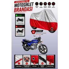 Cemku Twin Üst Gri - Alt Kırmızı Honda Cb 250 Uyumlu Motor Brandası, Arka Çanta Uyumsuz